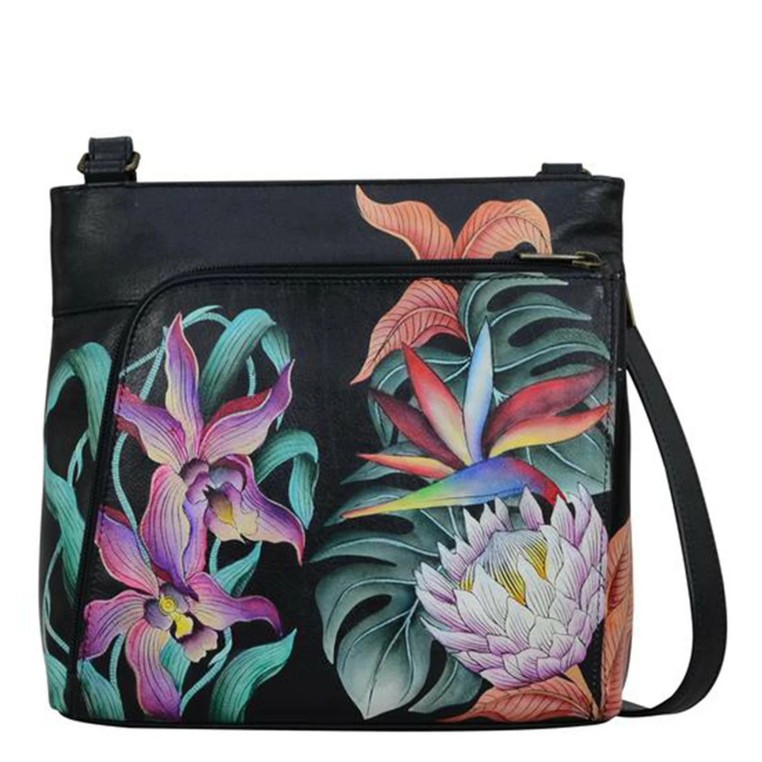 Women's Anuschka, Crossbody With Front Zip Organizer 4 Women's Anuschka, Crossbody With Front Zip Organizer - Image 2