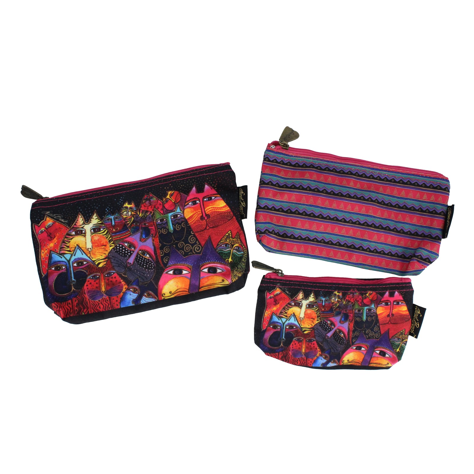 Women's Sun N Sand, Laurel Burch Fantasticats 3 Piece Cosmetic Bag Set Women's Sun N Sand, Laurel Burch Fantasticats 3 Piece Cosmetic Bag Set -Anuschka shop 1 503765 ZM 1