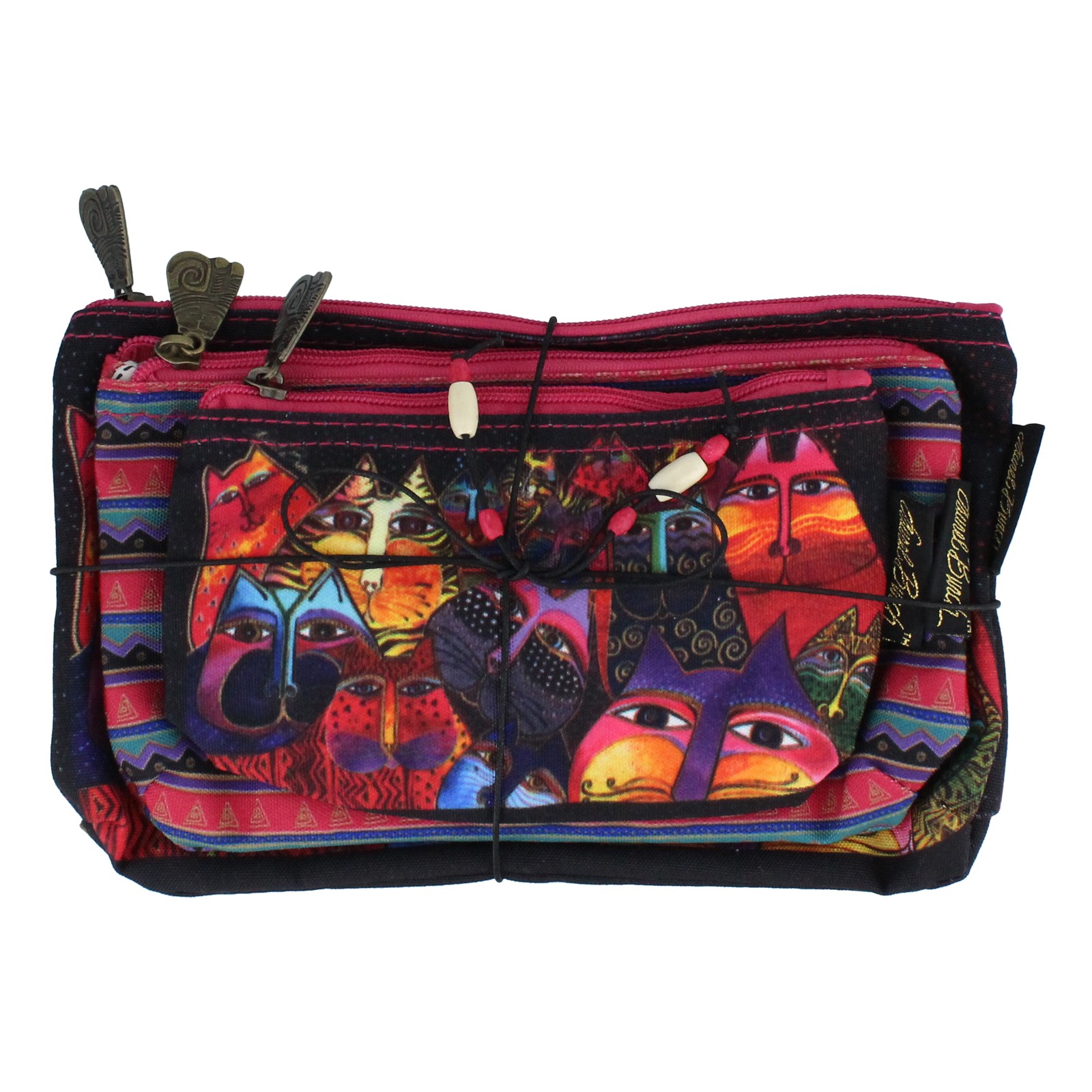 Women's Sun N Sand, Laurel Burch Fantasticats 3 Piece Cosmetic Bag Set Women's Sun N Sand, Laurel Burch Fantasticats 3 Piece Cosmetic Bag Set -Anuschka shop 1 503765 ZM 2