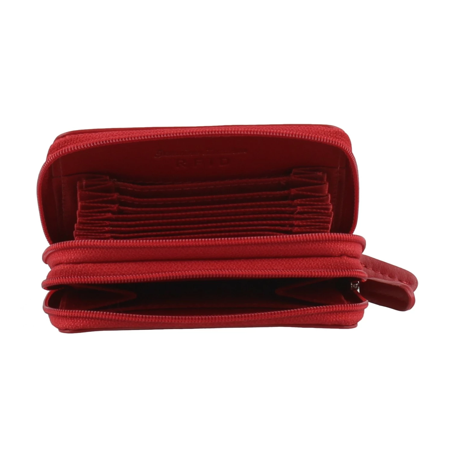 Intercontinental Leather Ind Women's ILI, Double Zip Credit Card Holder 4 Intercontinental Leather Ind Women's ILI, Double Zip Credit Card Holder - Image 3